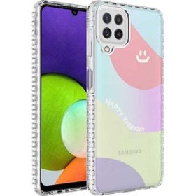 Ceponya Galaxy M32 Airbag Kenarlı Renkli Desenli Elegans Silikon Kılıf