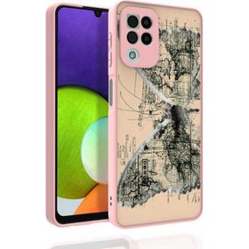Ceponya Galaxy M32 Desenli Kamera Korumalı Parlak Nora Kapak Kılıf