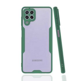 Ceponya Galaxy M32 Kamera Korumalı Arkası Şeffaf Silikon Kılıf