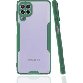 Ceponya Galaxy M32 Kamera Korumalı Arkası Şeffaf Silikon Kılıf