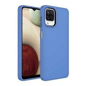 Ceponya Galaxy M32 Metal Çerçeve ve Buton Tasarımlı Silikon Luna Kapak Kılıf
