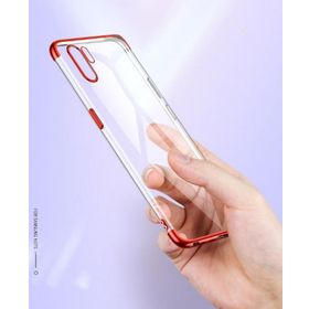 Ceponya Galaxy Note 10 Plus İnce Köşeleri Renkli Şeffaf Silikon Kılıf