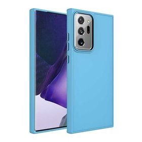 Ceponya Galaxy Note 20 Ultra Metal Çerçeve ve Buton Tasarımlı Silikon Luna Kapak Kılıf