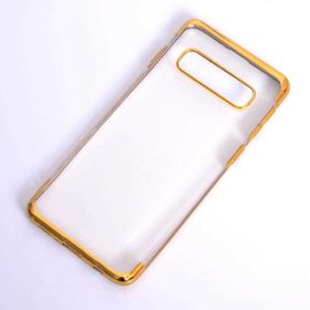 Ceponya Galaxy S10e İnce Köşeleri Renkli Şeffaf Silikon Kılıf