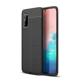 Ceponya Galaxy S20 Deri Desenli Kamera Korumalı Silikon Kılıf