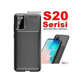 Ceponya Galaxy S20 Elde Kaymayan Kamera Korumalı Silikon Kılıf