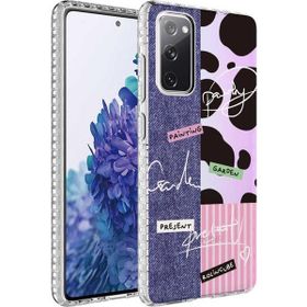 Ceponya Galaxy S20 FE Airbag Kenarlı Renkli Desenli Elegans Silikon Kılıf