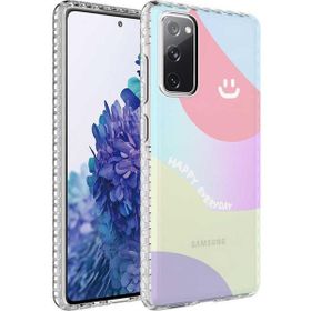 Ceponya Galaxy S20 FE Airbag Kenarlı Renkli Desenli Elegans Silikon Kılıf