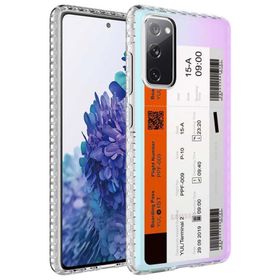 Ceponya Galaxy S20 FE Airbag Kenarlı Renkli Desenli Elegans Silikon Kılıf