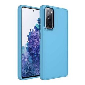Ceponya Galaxy S20 FE Metal Çerçeve ve Buton Tasarımlı Silikon Luna Kapak Kılıf