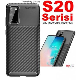 Ceponya Galaxy S20 Plus Elde Kaymayan Kamera Korumalı Silikon Kılıf