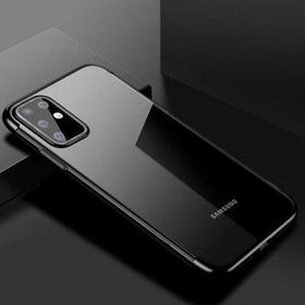 Ceponya Galaxy S20 Plus Köşeleri Renkli Kamera Korumalı Şeffaf Kılıf