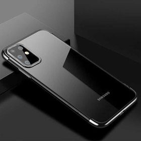 Ceponya Galaxy S20 Plus Köşeleri Renkli Kamera Korumalı Şeffaf Kılıf
