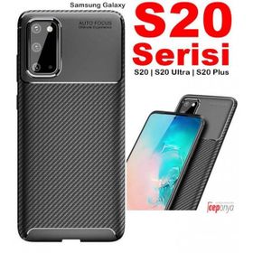 Ceponya Galaxy S20 Ultra Elde Kaymayan Kamera Korumalı Silikon Kılıf