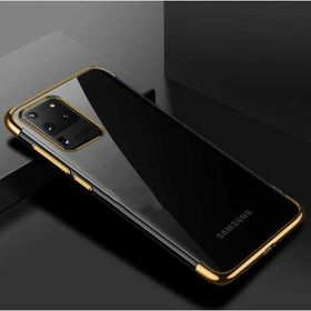 Ceponya Galaxy S20 Ultra Köşeleri Renkli Kamera Korumalı Şeffaf Kılıf