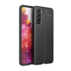 Ceponya Galaxy S21 FE Kamera Çıkıntılı Deri Görünümlü Silikon Kılıf