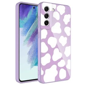 Ceponya Galaxy S21 Fe Kamera Korumalı Desenli Sert Silikon Epoksi Kapak Kılıf