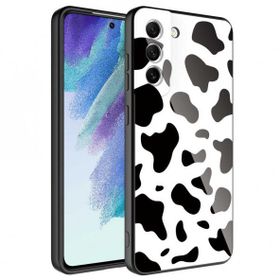 Ceponya Galaxy S21 Fe Kamera Korumalı Desenli Sert Silikon Epoksi Kapak Kılıf