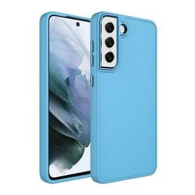 Ceponya Galaxy S21 FE Metal Çerçeve ve Buton Tasarımlı Silikon Luna Kapak Kılıf