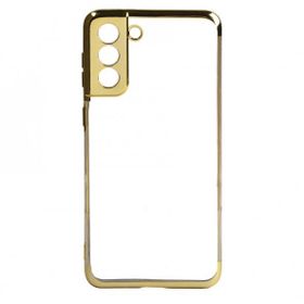 Ceponya Galaxy S21 İnce Köşeleri Renkli Şeffaf Silikon Kılıf