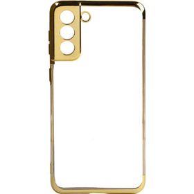 Ceponya Galaxy S21 İnce Köşeleri Renkli Şeffaf Silikon Kılıf