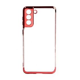 Ceponya Galaxy S21 Plus İnce Köşeleri Renkli Şeffaf Silikon Kılıf