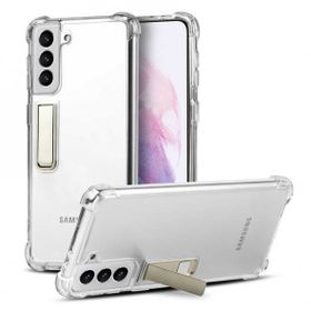 Ceponya Galaxy S21 Standlı Süper Silikon Kapak Kılıf