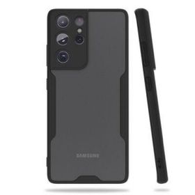 Ceponya Galaxy S21 Ultra Arkası Şeffaf Ultra Ince Tasarım Kılıf