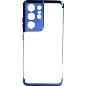 Ceponya Galaxy S21 Ultra İnce Köşeleri Renkli Şeffaf Silikon Kılıf