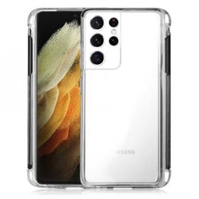 Ceponya Galaxy S21 Ultra Kalem Bölmeli Süper Silikon Kapak Kılıf