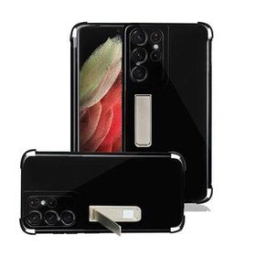 Ceponya Galaxy S21 Ultra Standlı Süper Silikon Kapak Kılıf