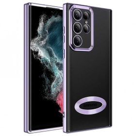 Ceponya Galaxy S22 Ultra Kamera Korumalı Logo Gösteren Omega Kapak Kılıf