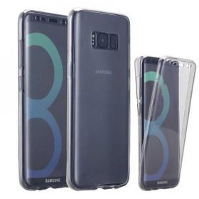 Ceponya Galaxy S8 Plus 360 Tam Koruma Şeffaf Silikon Kılıf