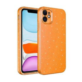 Ceponya Iphone 12 Kamera Korumalı Simli Parıltılı Lüks Silikon Kılıf