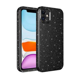 Ceponya Iphone 12 Kamera Korumalı Simli Parıltılı Lüks Silikon Kılıf