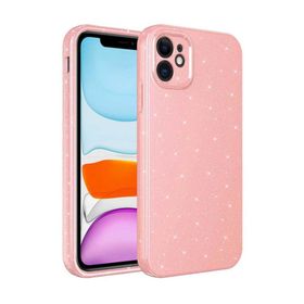 Ceponya Iphone 12 Kamera Korumalı Simli Parıltılı Lüks Silikon Kılıf