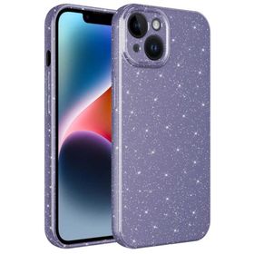Ceponya iPhone 13 Kamera Korumalı Simli Parıltılı Lüks Silikon Kılıf
