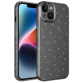 Ceponya iPhone 13 Kamera Korumalı Simli Parıltılı Lüks Silikon Kılıf