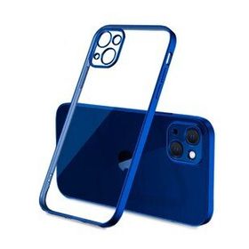 Ceponya İphone 13 Mini Renkli Kenar Şeffaf Kılıf Kamera Korumalı Silikon Kılıf