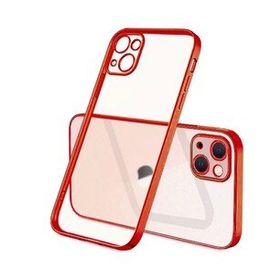 Ceponya İphone 13 Mini Renkli Kenar Şeffaf Kılıf Kamera Korumalı Silikon Kılıf