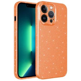Ceponya iPhone 13 Pro Kamera Korumalı Simli Parıltılı Lüks Silikon Kılıf