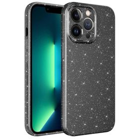Ceponya iPhone 13 Pro Kamera Korumalı Simli Parıltılı Lüks Silikon Kılıf
