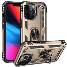 Ceponya İphone 13 Pro Max Yüzüklü Standlı Manyetikli Armor Zırh Silikon Kılıf