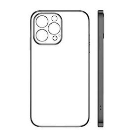 Ceponya İphone 13 Pro Renkli Kenar Şeffaf Kamera Korumalı Silikon Kılıf