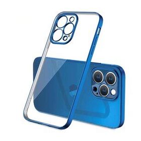 Ceponya İphone 13 Pro Renkli Kenar Şeffaf Kamera Korumalı Silikon Kılıf