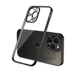 Ceponya İphone 13 Pro Renkli Kenar Şeffaf Kamera Korumalı Silikon Kılıf