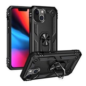 Ceponya İphone 13 Yüzüklü Standlı Manyetikli Armor Zırh Silikon Kılıf