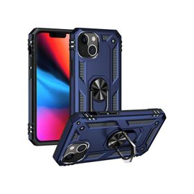 Ceponya İphone 13 Yüzüklü Standlı Manyetikli Armor Zırh Silikon Kılıf