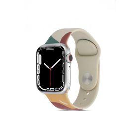 Ceponya KRD-62 Apple Watch Ultra 49 mm Suya Dayanıklı Renkli Desenli Silikon Kordon