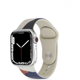 Ceponya KRD-62 Apple Watch Ultra 49 mm Suya Dayanıklı Renkli Desenli Silikon Kordon